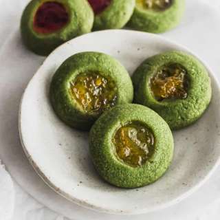 Matcha Thumbprint Cookies