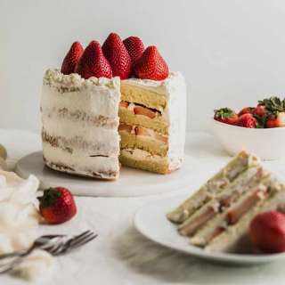 Strawberry Whipped Cream Cake