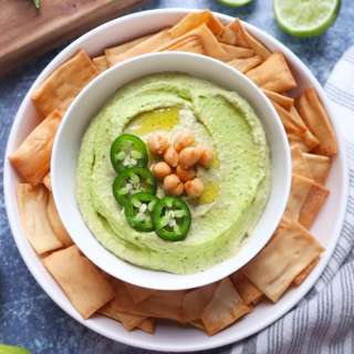 Ultra Creamy Jalapeño Cilantro Hummus