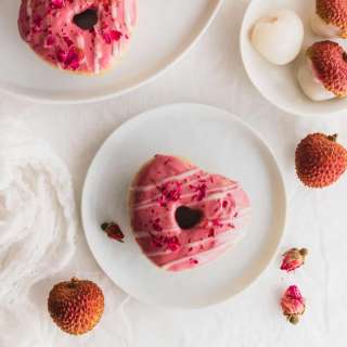 Lychee Rose Doughnuts