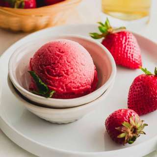 Strawberry Jasmine Tea Sorbet
