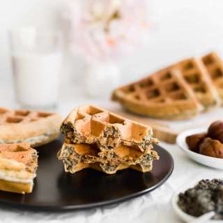 Hodugwaja-Inspired Chestnut Black Sesame Waffles