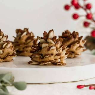 Almond Pine Cones for Yule Log Cake (Bûche De Noël)