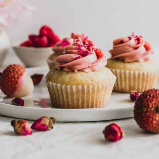 Rose Lychee Raspberry Cupcakes