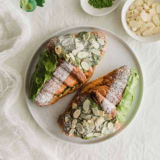 Matcha Almond Croissants