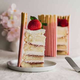 Strawberry Pocky Cake