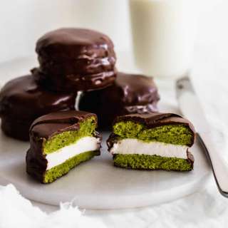 Homemade Matcha Choco Pie