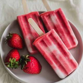 Strawberry Sago Popsicles