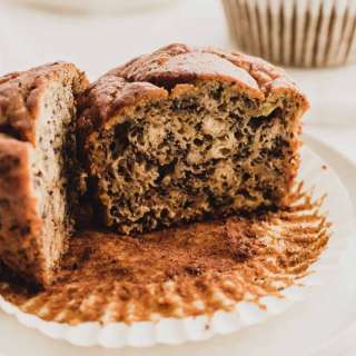 Black Sesame Banana Tahini Muffins