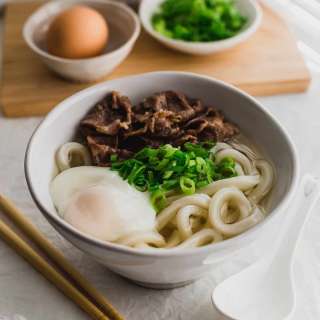 Beef Udon with Egg (Niku Tama Udon)