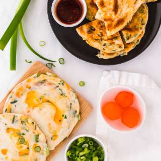 Salted Egg Yolk Green Onion Pancakes