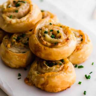 Turkey & Cheese Puff Pastry Roll Ups