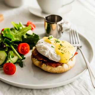 Turkey Bacon Eggs Benedict