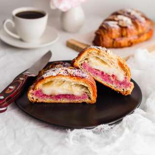 Taro & Pitaya Mochi Croissants