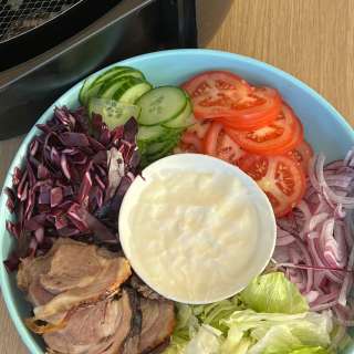 Air Fryer Lamb Salad