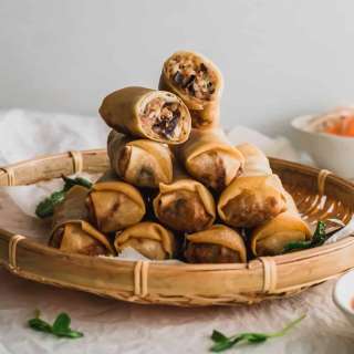 Cha Gio (Vietnamese Fried Spring Rolls with Taro)