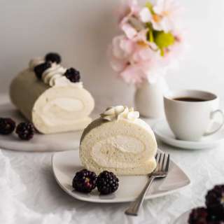Snow White Swiss Roll Cake