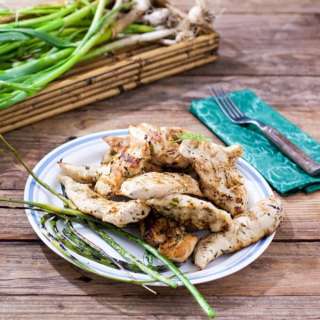 Garlic Scape, Lemon Grilled Chicken Tenders