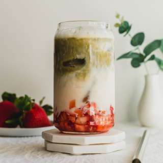 Strawberry Jasmine Oat Latte