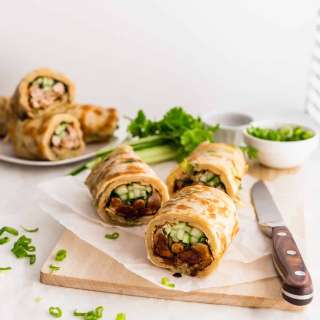Five-Spice Turkey Green Onion Pancake Rolls