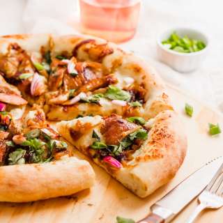 Peking Duck Pizza With Caramelized Onions & Hoisin Sauce 