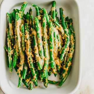 Miso Tahini Green Beans