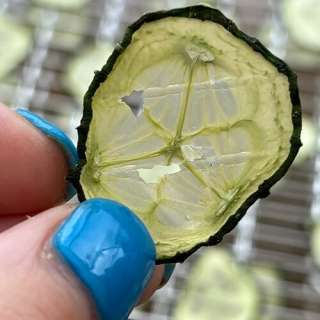 Air Fryer Dehydrated Cucumber Chips