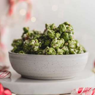 Matcha Candy Cane Popcorn