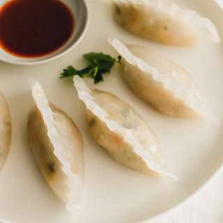 Crystal Pork & Jicama Dumplings (水晶饺子) (Gok Zai)