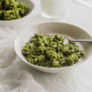 Matcha Crispy Rice Clusters Cereal