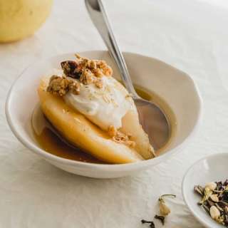 Jasmine Tea Poached Pears
