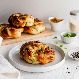 Braided Pork Floss Green Onion Buns