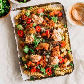 Korean Loaded Fries With Bulgogi Beef & Kimchi