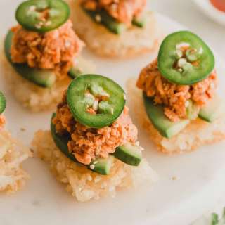 Crispy Sushi Rice with Spicy Salmon