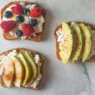 Cottage Cheese Toast - Sweet, Savory