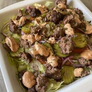 Air Fryer Burger In A Bowl