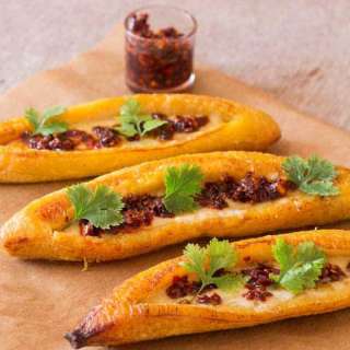 Cheesy Baked Plantains with Chilli - West African Flavours