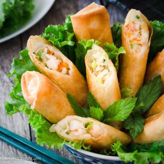 Crispy Mayo Seafood Spring Rolls
