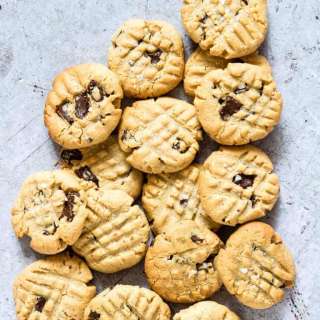 Salted Chocolate Vegan Peanut Butter Cookies