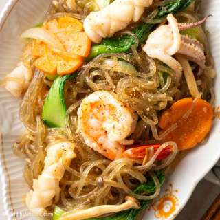 Stir-fried Glass Noodles with Seafood