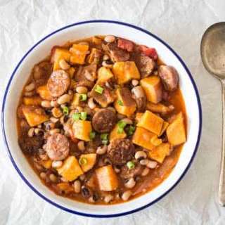 Chorizo, Black-eyed Beans and Butternut Squash Soup