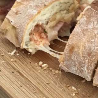 Cheese & Ham Stromboli In Air Fryer