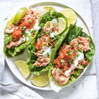 Instant Pot Salsa Chicken Lettuce Wraps