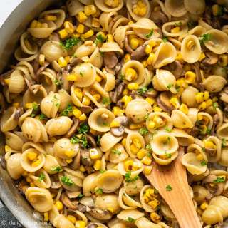 Mushroom Sweet Corn Pasta