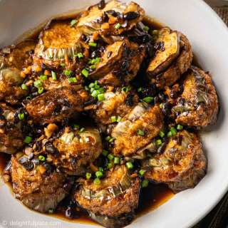 Stuffed Eggplant with Black Bean Sauce