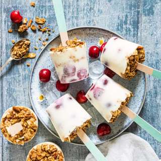 Cherry Yogurt Popsicles