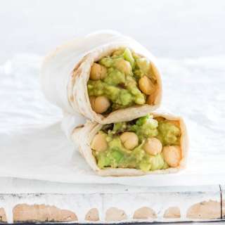 Smashed Chickpea and Avocado Wraps