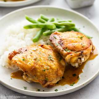 Pan Roasted Chicken Thighs with Crispy Skin
