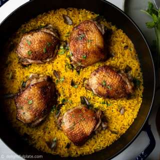 One Pan Chicken and Turmeric Rice