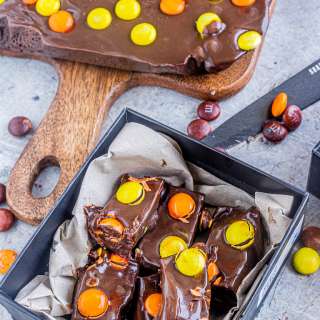 Halloween Dark Chocolate Fudge